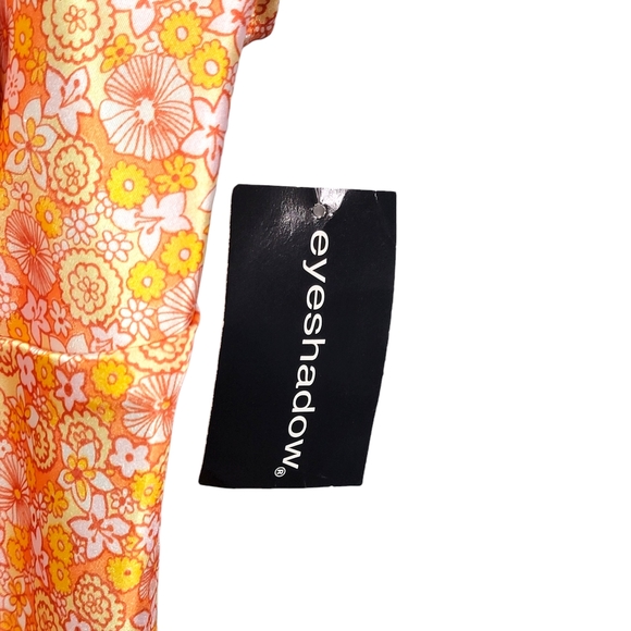 Eyeshadow Vintage Y2K Silky Feel Orange Lace Trim Floral Babygirl Camisole L - Picture 8 of 16